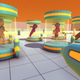 Different types of zombies floating in research pods. The one on the far left is a mummy, which is described as a zombie wrapped in toilet paper.